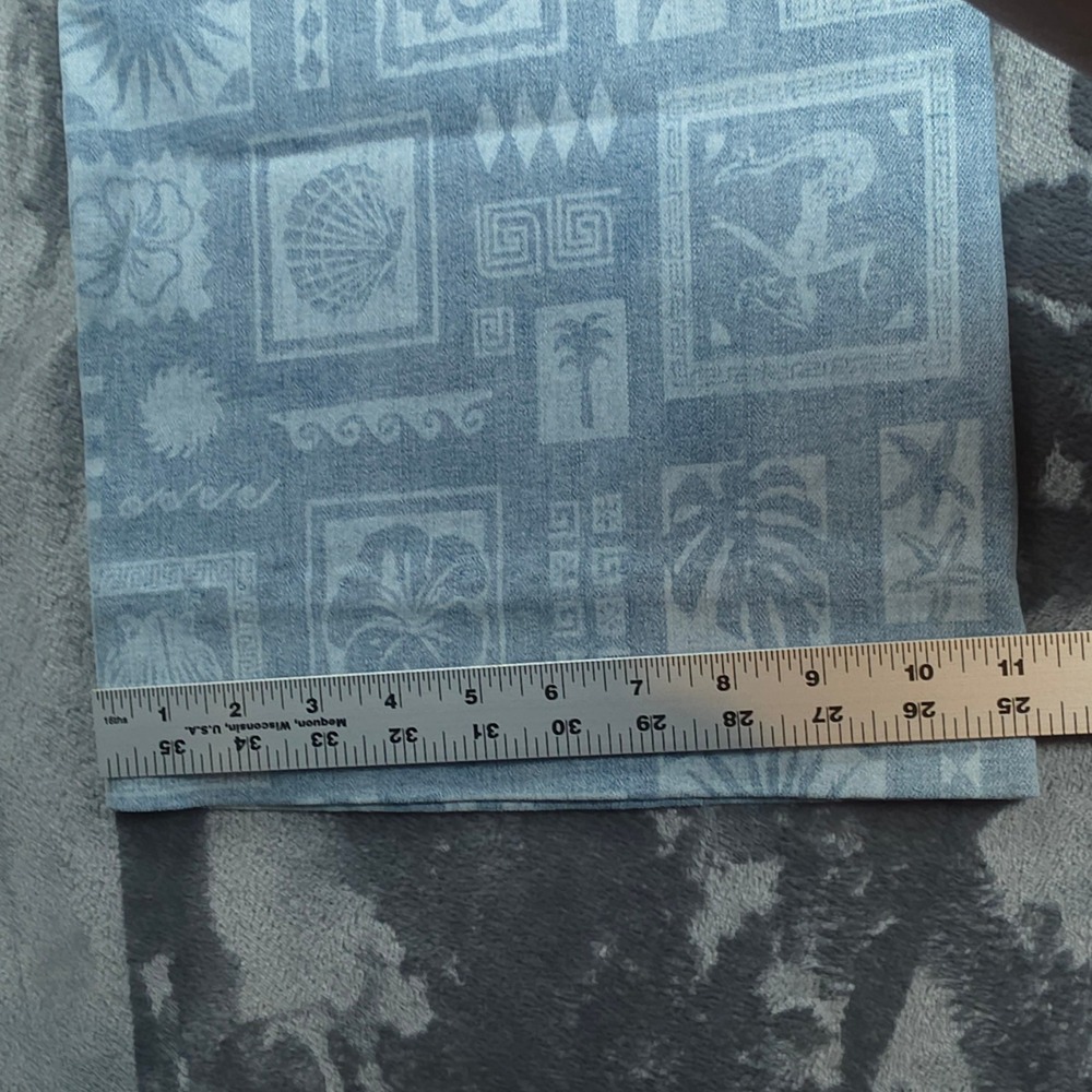 Rip Curl Wide Leg Tropical Stamp Print Jeans Light Wash Blue Size 30x25 04LWPA - Picture 8 of 10